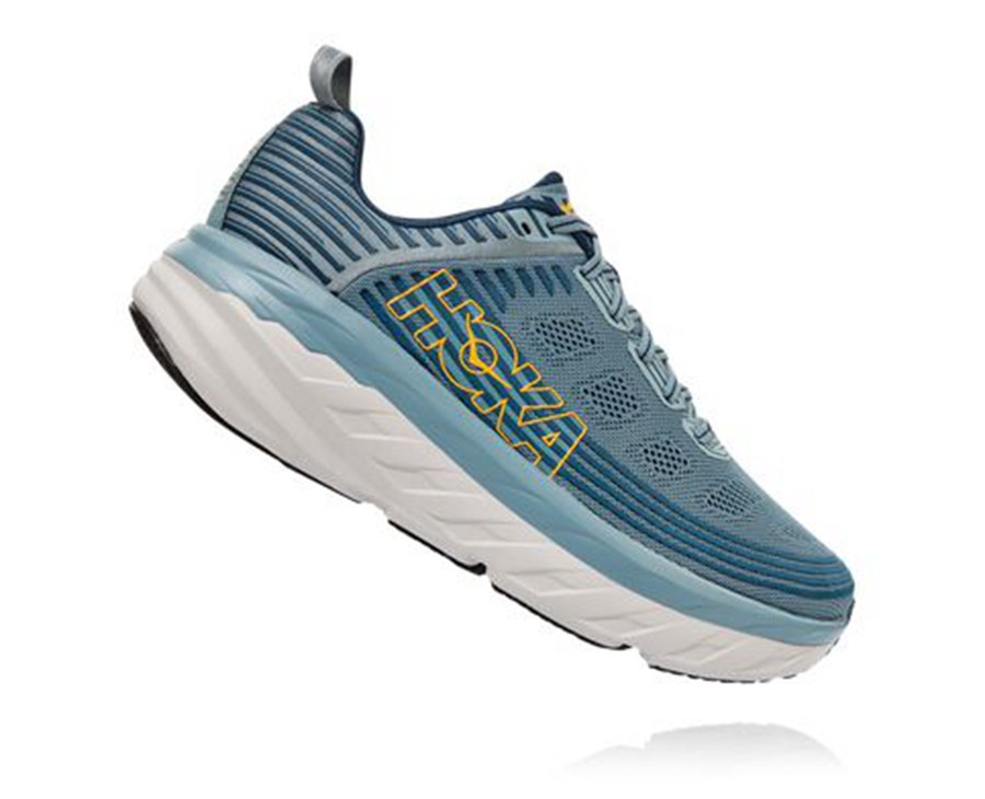 Hoka Australia One One Bondi 6 - Mens Running Shoes Blue - UHFWN-0451